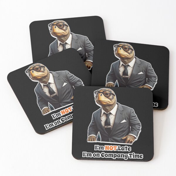 Item preview, Office Job Turtle Funny Corporate Design - I am NOT Late. I am on Company Time designed and sold by Ridiculam Toga.