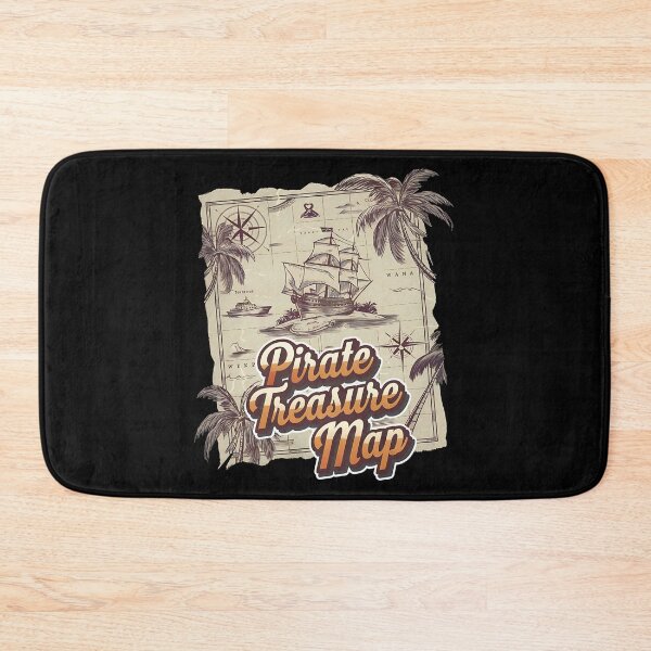 Item preview, Pirate treasure map - Blackbeard pirate - Pirates hometown - Coastal pirates - Pirates bay - Seaborne - Pirates code designed and sold by JansenGS.