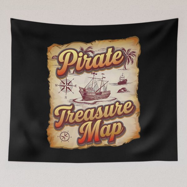 Item preview, Pirate treasure map - Blackbeard pirate - Pirates hometown - Coastal pirates - Pirates bay - Seaborne - Pirates code designed and sold by JansenGS.