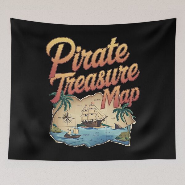 Item preview, Pirate treasure map - Blackbeard pirate - Pirates hometown - Coastal pirates - Pirates bay - Seaborne - Pirates code designed and sold by JansenGS.