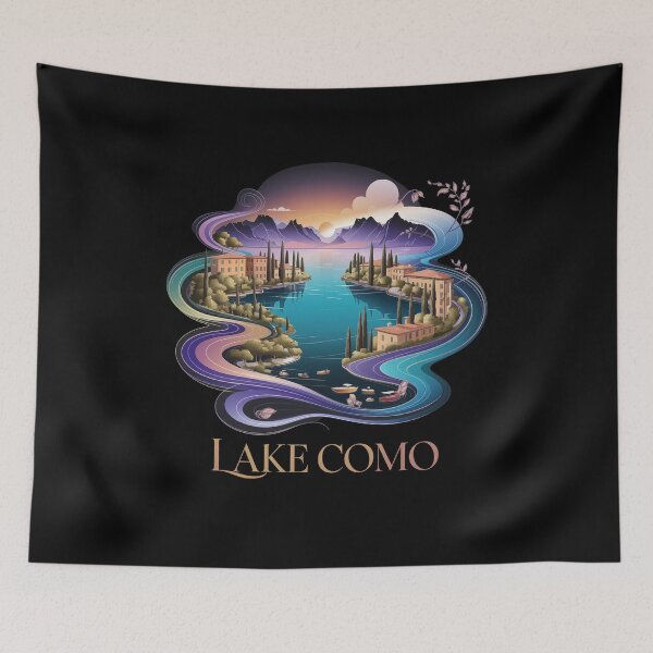 Item preview, Lake Como - The perfect gift for travel lovers, Italian landscapes enthusiasts, and those with an elegant sense of style. designed and sold by ZyziowskyArt.