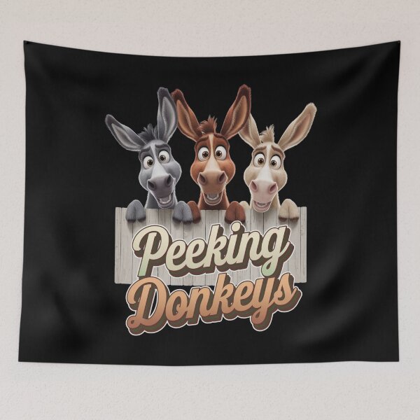 Item preview, Peeking donkeys - Donkey whisperer - Donkeys are awesome - Donkey charms - Donkey nature designed and sold by JansenGS.