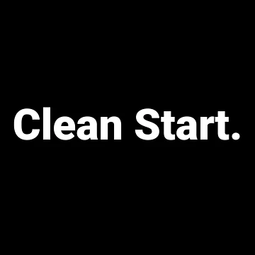Artwork thumbnail, Clean Start. by Text-based T-Shirts and Gifts