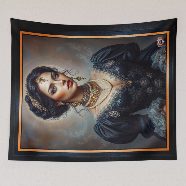 Item preview, Portrait Of A Regal Beauty In Opulent Attire Captivating AI Concept Art by Xzendor7 designed and sold by Xzendor7 Digital Art Creations.