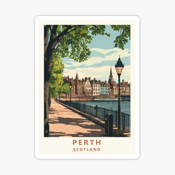 Item preview, Perth, Scotland travel poster designed and sold by JJAArt.