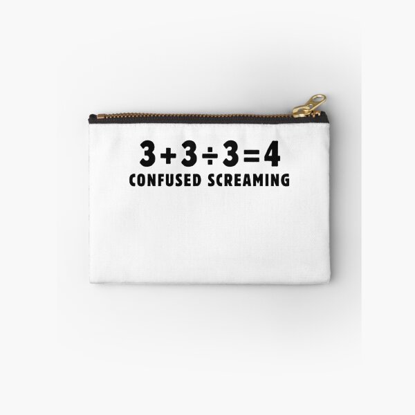 Item preview, Funny Math Formula 3+3÷3=4 Confused Screaming Math Teacher Appreciation Day designed and sold by MouDantArts.