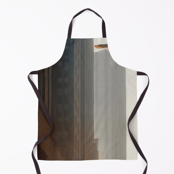 Item preview, Urban Sunrise with Soaring Bird and Solitary Figure in Cityscape designed and sold by regnumsaturni.