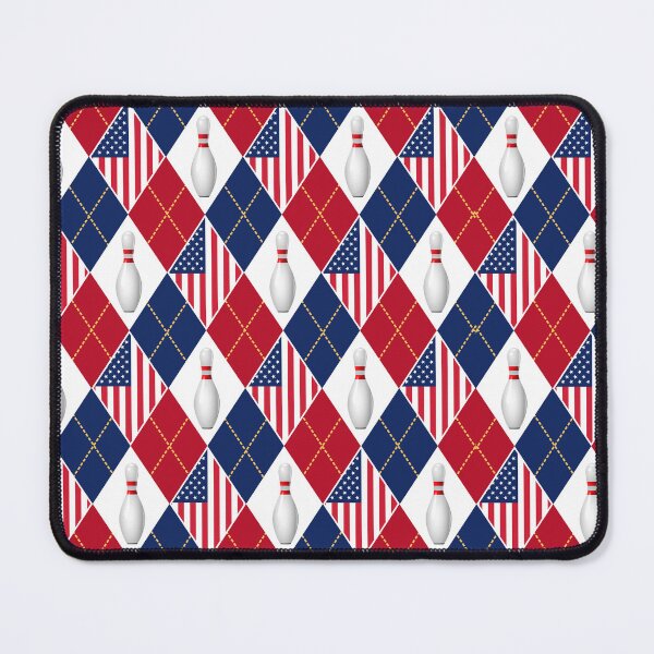 Item preview, Bowling pins American Flag Argyle pattern designed and sold by BeebooDesign.