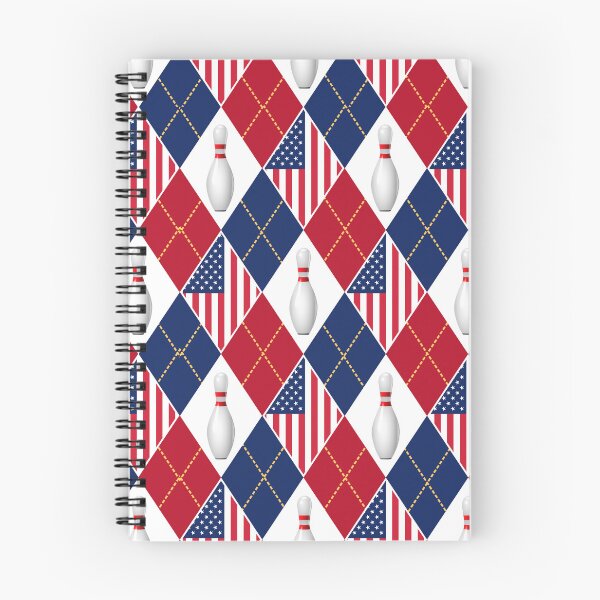Item preview, Bowling pins American Flag Argyle pattern designed and sold by BeebooDesign.