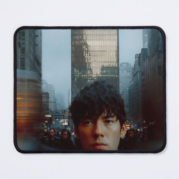 Item preview, Young asian Man Standing in Busy City Street Surrounded by Motion Blur designed and sold by regnumsaturni.