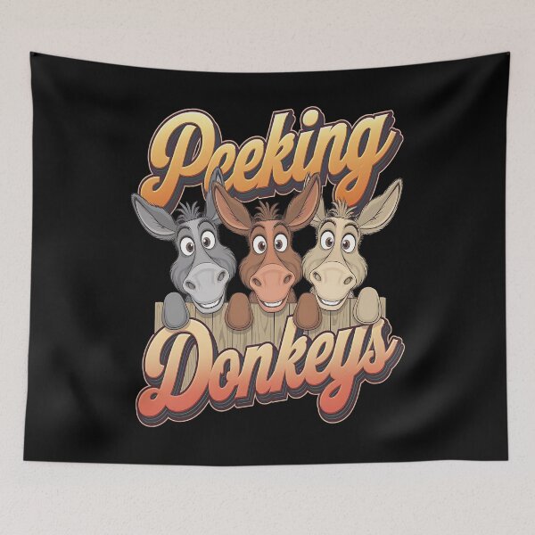 Item preview, Peeking donkeys - Donkey whisperer - Donkeys are awesome - Donkey charms - Donkey nature designed and sold by JansenGS.