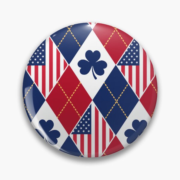 Item preview, Clover American Flag Argyle pattern designed and sold by BeebooDesign.