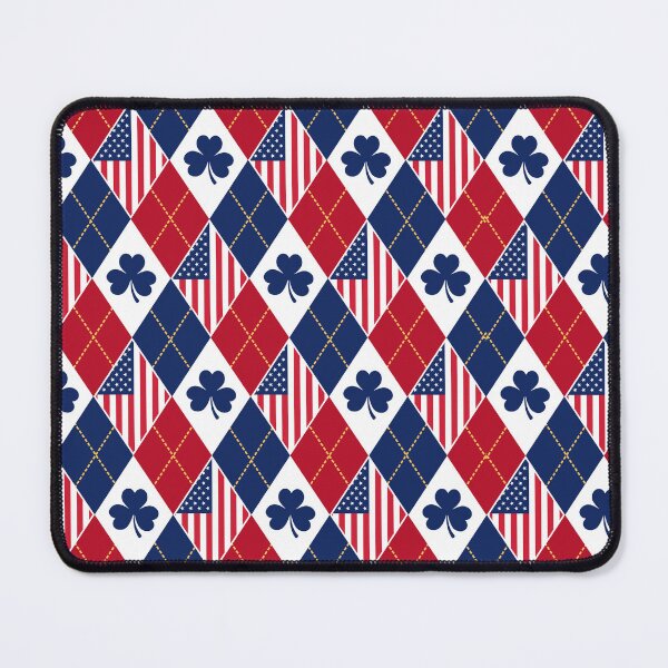 Item preview, Clover American Flag Argyle pattern designed and sold by BeebooDesign.