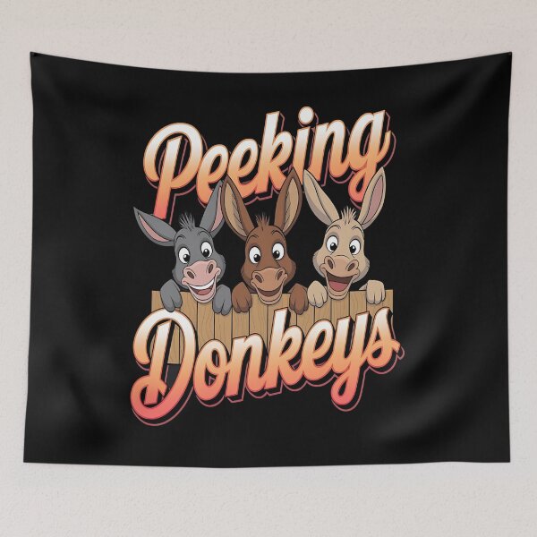 Item preview, Peeking donkeys - Donkey whisperer - Donkeys are awesome - Donkey charms - Donkey nature designed and sold by JansenGS.