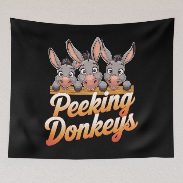 Item preview, Peeking donkeys - Donkey whisperer - Donkeys are awesome - Donkey charms - Donkey nature designed and sold by JansenGS.
