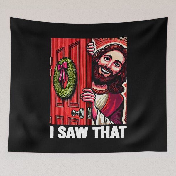 Item preview, I Saw That Jesus Christ Christmas Wreath designed and sold by plushism.
