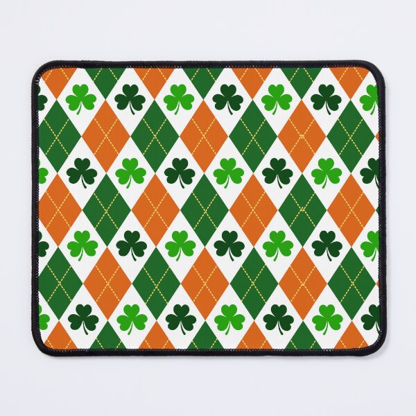 Item preview, Clover Shamrock Christmas Argyle pattern seamless designed and sold by BeebooDesign.
