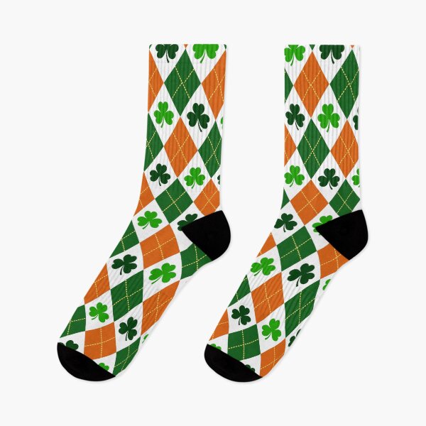 Item preview, Clover Shamrock Christmas Argyle pattern seamless designed and sold by BeebooDesign.