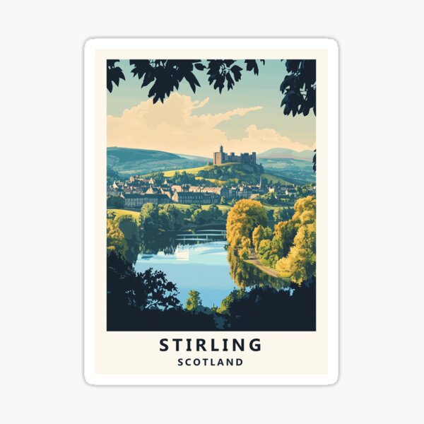 Item preview, Stirling, Scotland travel poster designed and sold by JJAArt.