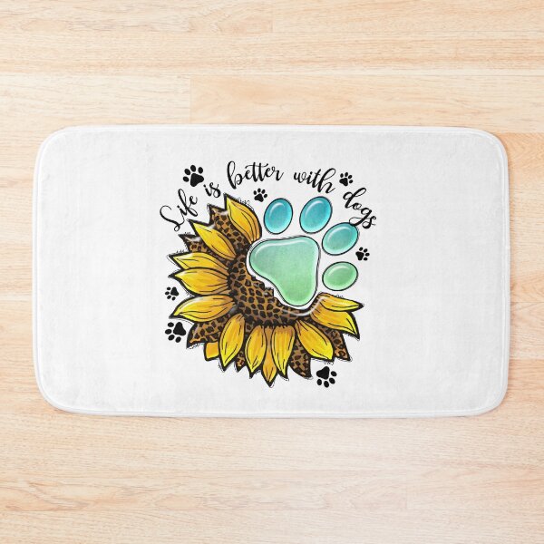 Item preview, Life is Better with Dogs - Sunflower and Paw Print designed and sold by Fernandink1.