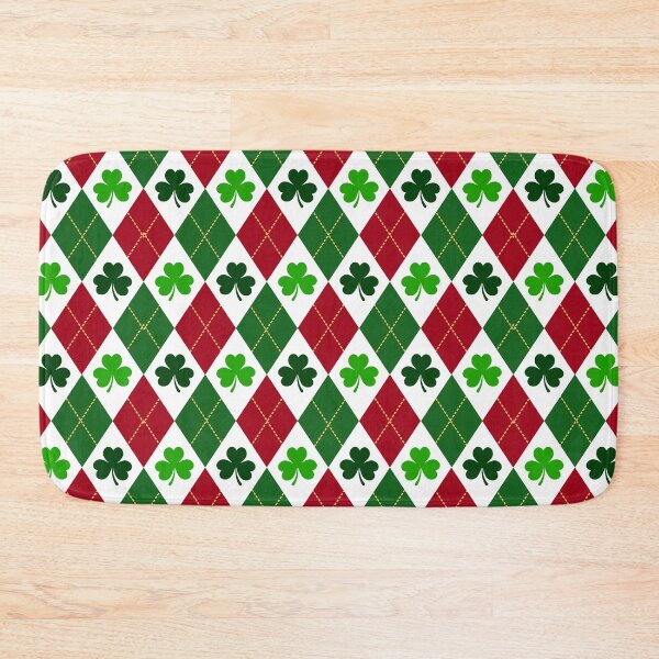 Item preview, Clover Shamrock Christmas Argyle pattern designed and sold by BeebooDesign.