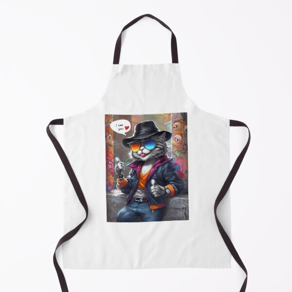 Item preview, Stylish cat in an urban setting. designed and sold by MyHappyArtShop.