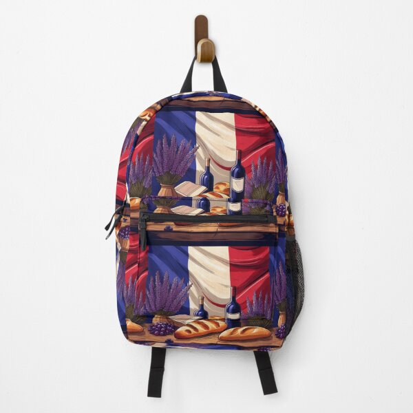 Item preview, French Flag with Bread, Wine, and Lavender designed and sold by RaiyaTees.