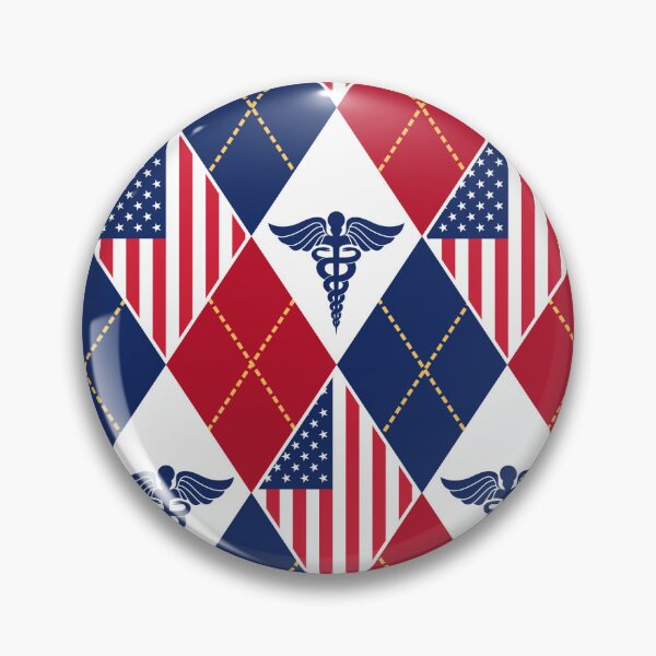 Item preview, Nurse American Flag Argyle pattern designed and sold by BeebooDesign.