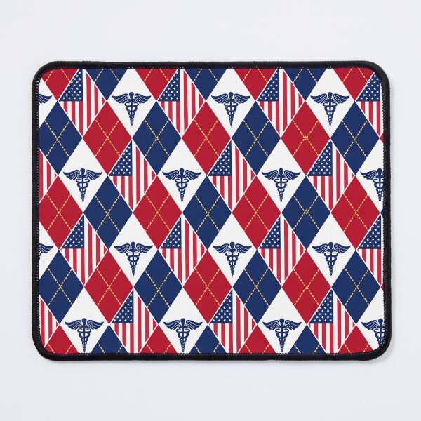 Item preview, Nurse American Flag Argyle pattern designed and sold by BeebooDesign.