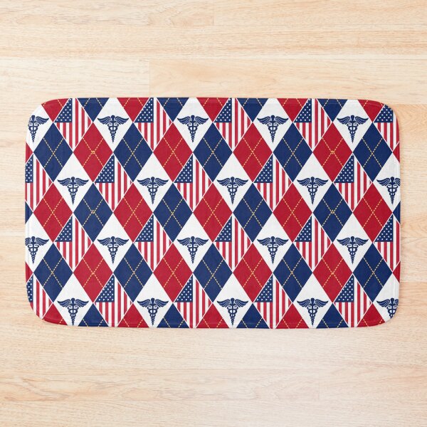Item preview, Nurse American Flag Argyle pattern designed and sold by BeebooDesign.