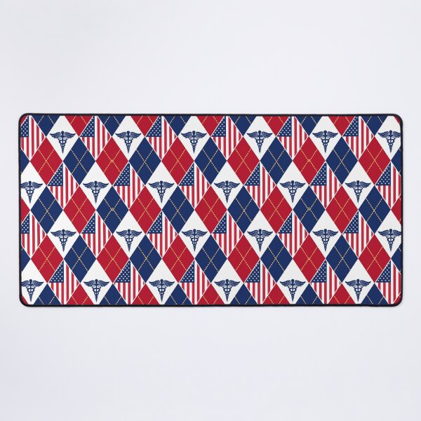 Item preview, Nurse American Flag Argyle pattern designed and sold by BeebooDesign.