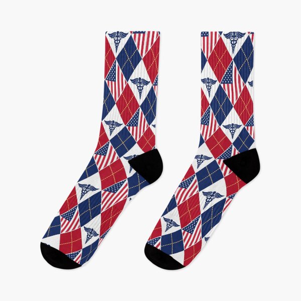 Item preview, Nurse American Flag Argyle pattern designed and sold by BeebooDesign.