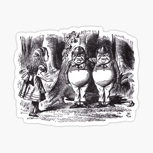 Tweedledee and Tweedledum Sticker