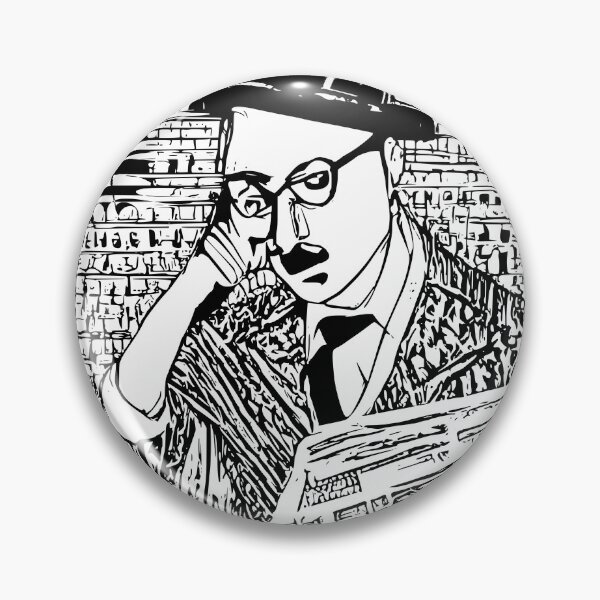 Item preview, Sketch of Fernando Pessoa reading in a Library designed and sold by Londonation.