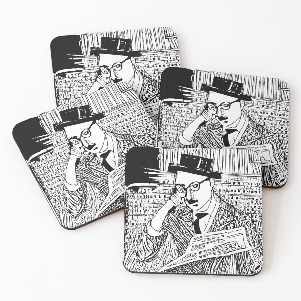Item preview, Sketch of Fernando Pessoa reading in a Library designed and sold by Londonation.