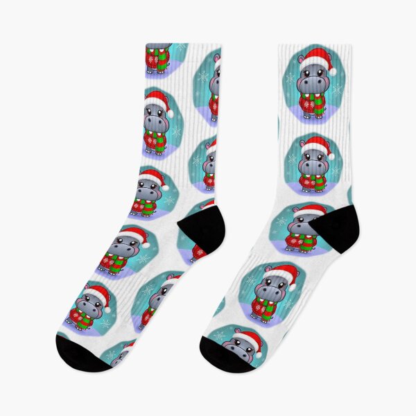 Item preview, Festive Hippo in Christmas Sweater designed and sold by Chokhdi289shop.