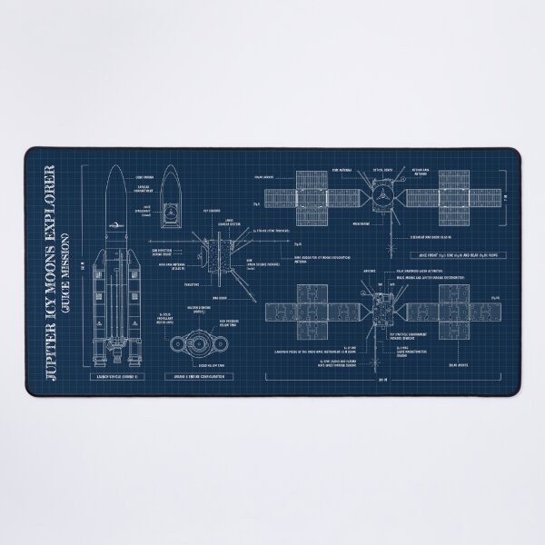 Item preview, Jupiter Icy Moons Explorer (JUICE Mission) Vertical (Navy Blueprint) designed and sold by BGALAXY.