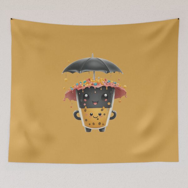 Item preview, Joyful Bubble Tea Under the Rain designed and sold by Indoni.