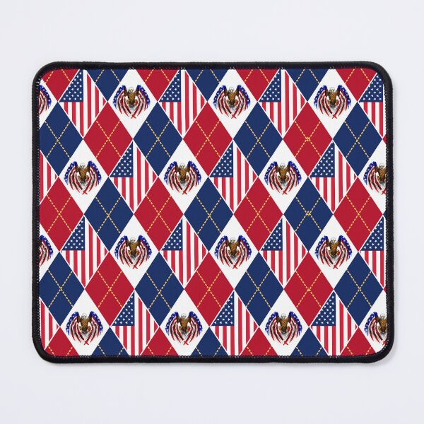 Item preview, American Flag Eagle Argyle pattern designed and sold by BeebooDesign.