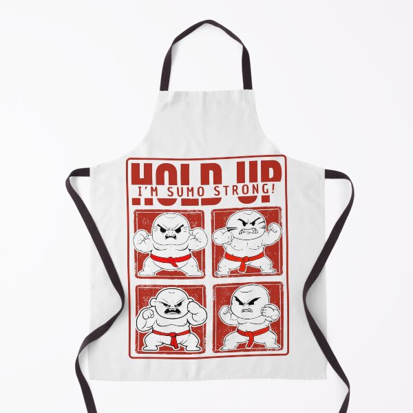 Item preview, Hold Up, I'm Sumo Strong! Humorous Sumo Fighters On White Background designed and sold by SplashTastic.