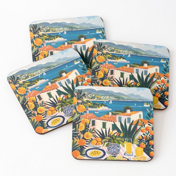 Item preview, Mediterranean Seaside Breakfast Escape - Painting Matisse Style designed and sold by regnumsaturni.
