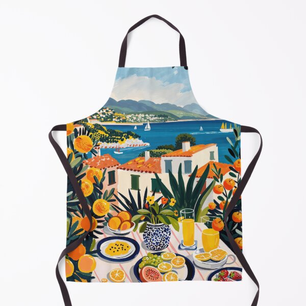 Item preview, Mediterranean Seaside Breakfast Escape - Painting Matisse Style designed and sold by regnumsaturni.