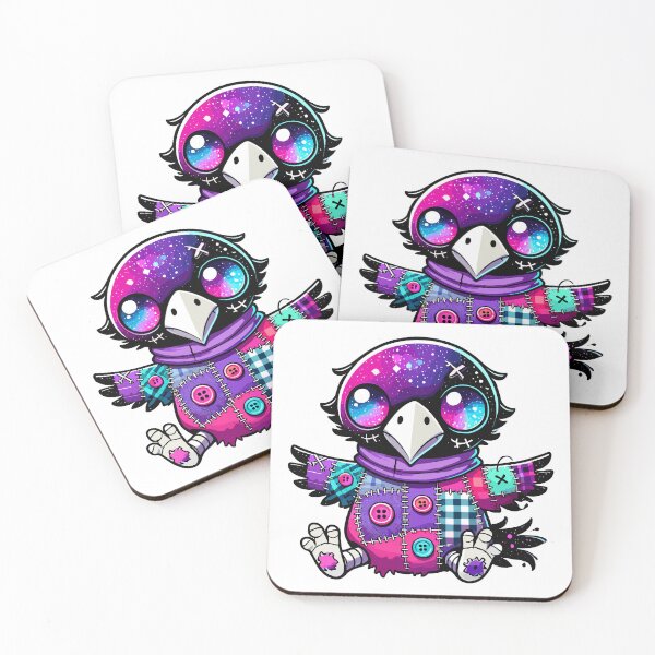 Item preview, Whimsical Galaxy Spooky Voodoo Crow Doll designed and sold by Kawaii-n-Spice.