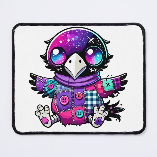 Item preview, Whimsical Galaxy Spooky Voodoo Crow Doll designed and sold by Kawaii-n-Spice.