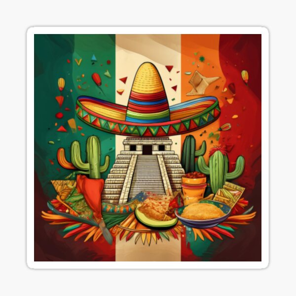Item preview, Mexican Flag and Culture Celebration Art designed and sold by RaiyaTees.