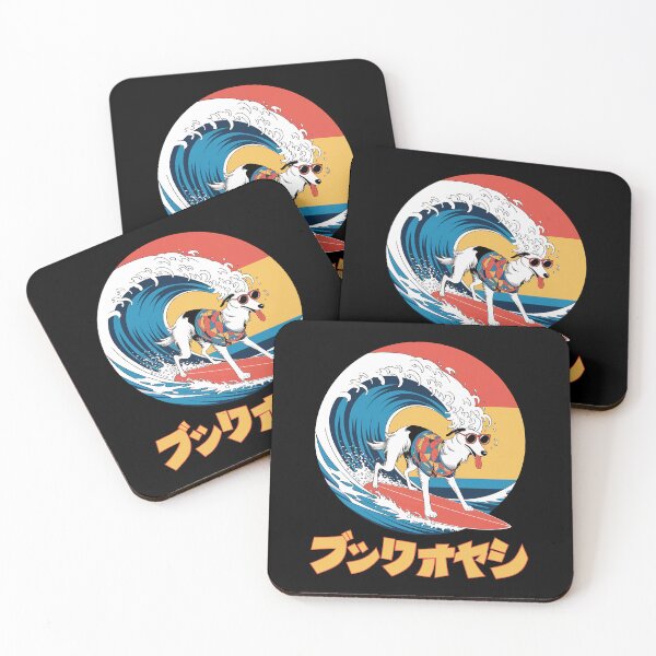 Item preview, Funny Borzoi Dog Japanese Kanagawa Wave designed and sold by FurryHavenPH.
