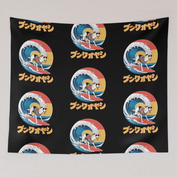 Item preview, Funny Borzoi Dog Japanese Kanagawa Wave designed and sold by FurryHavenPH.