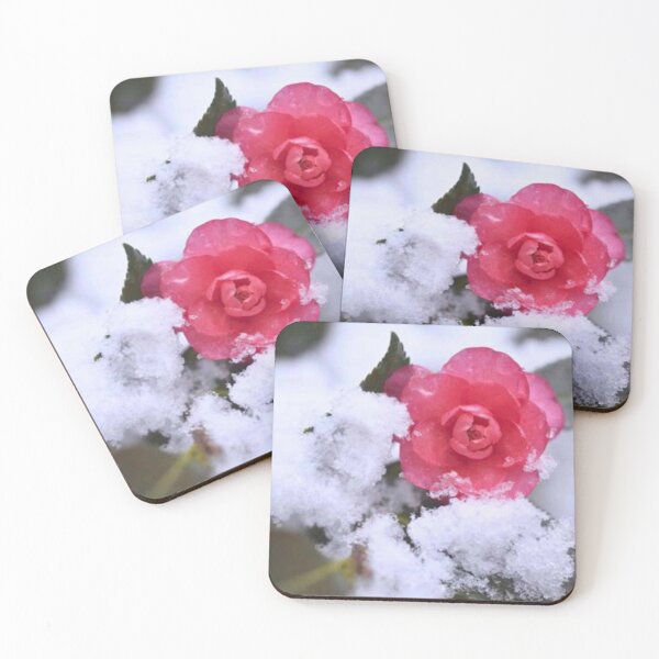 Item preview, Beautiful Not Frosty pink flower In Aesthetic Snow designed and sold by CHARISMA12X.