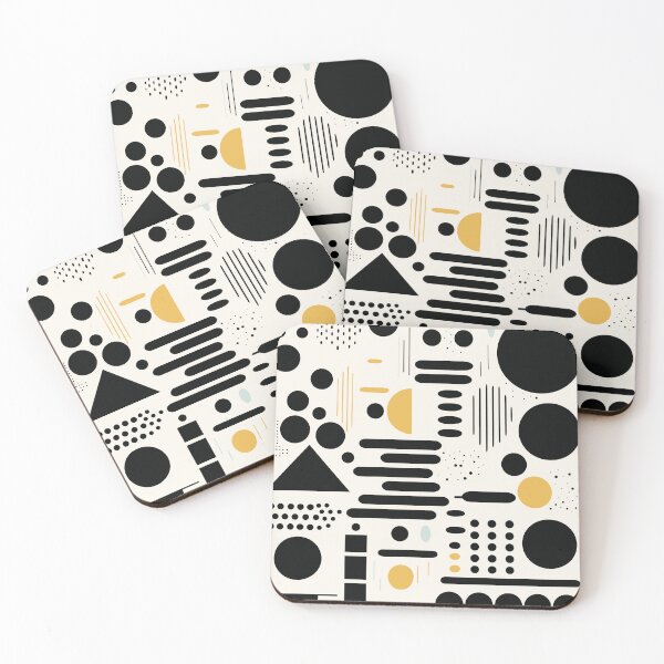 Item preview, Retro 90's Color Block Black and White Shapes designed and sold by darkskydelights.