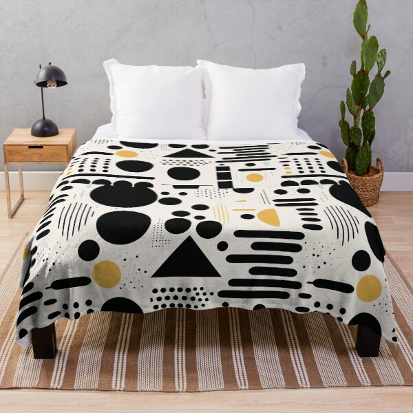 Item preview, Retro 90's Color Block Black and White Shapes designed and sold by darkskydelights.
